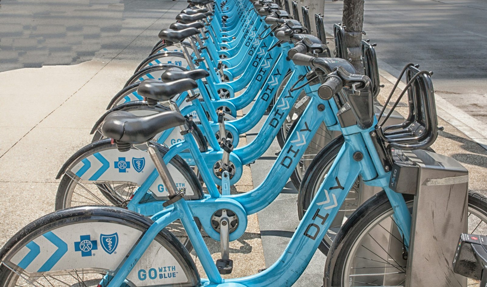 City bicycles - jump on and ride.